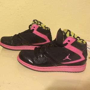 Pink and Black Nike Jordans