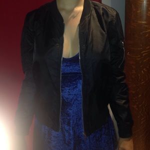 Black bomber jacket