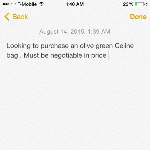 Celine in olive green
