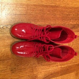 Red Patent Leather Boots