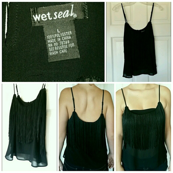 Black tassel flapper tank