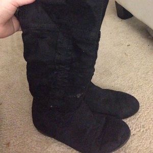 black suede boots