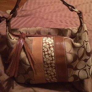 Brown small Coach bag