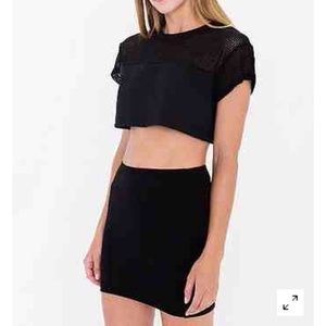 American Apparel black Ponte mini skirt NWOT