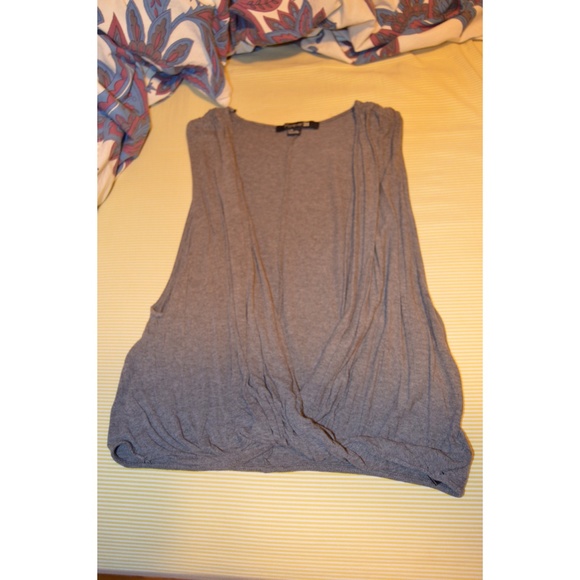Forever 21 grey plunge tank