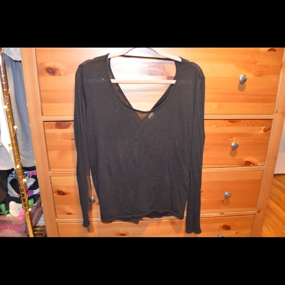 H&M sheer black sweater