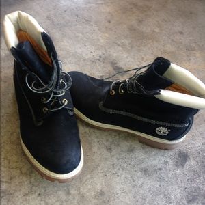 Black Timberlands boots