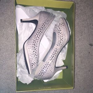 KELLY & KATIE silver stone high heels