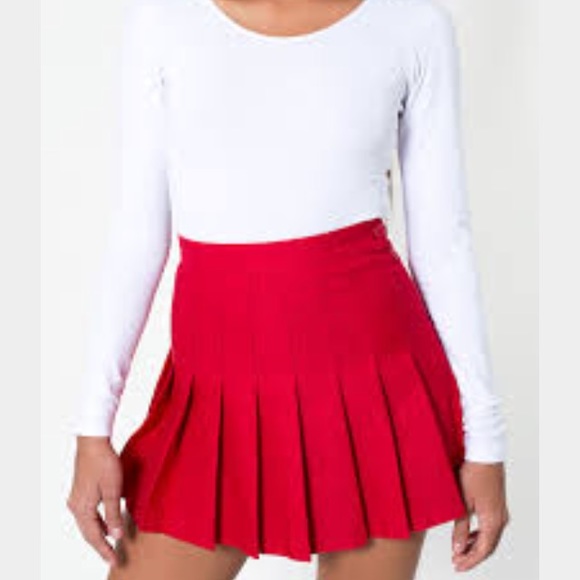 American apparel red tennis skirt