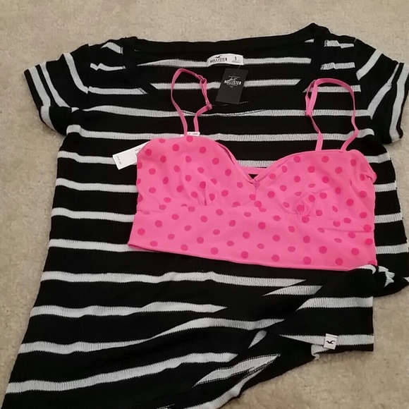 NWT Hollister top & Gilly Hicks bralette - Picture 1 of 4