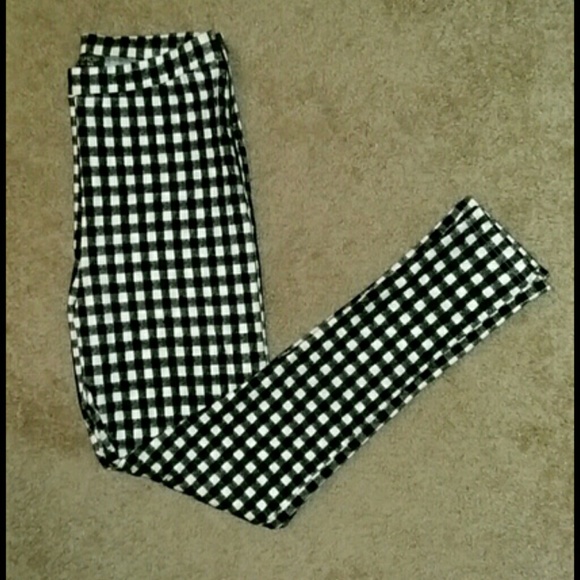 Topshop gingham leggings 6