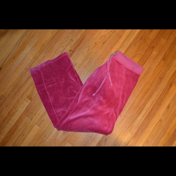Juicy Couture red velour pants