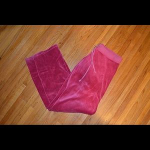 Juicy Couture red velour pants