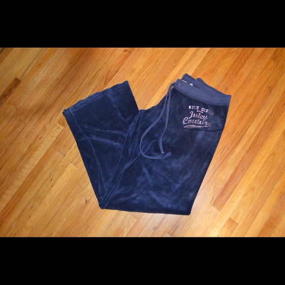 Juicy Couture navy velour pants