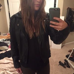 Real leather jacket size 0 from ASOS. NWOT.