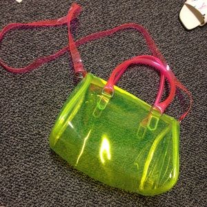 Forever 21 clear neon bag