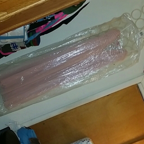 Long pink beautiful dress from David Bridal Store