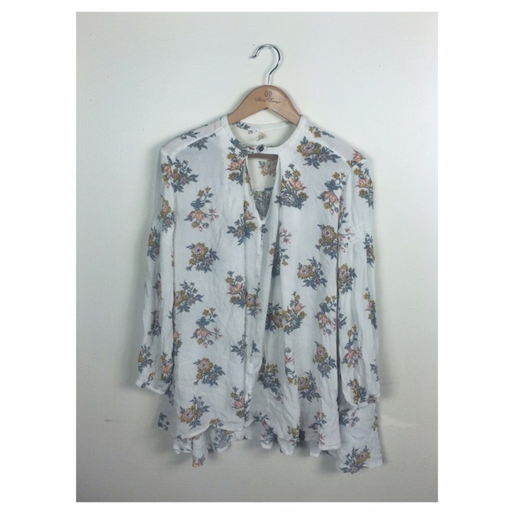 Free People Floral Tunic Top