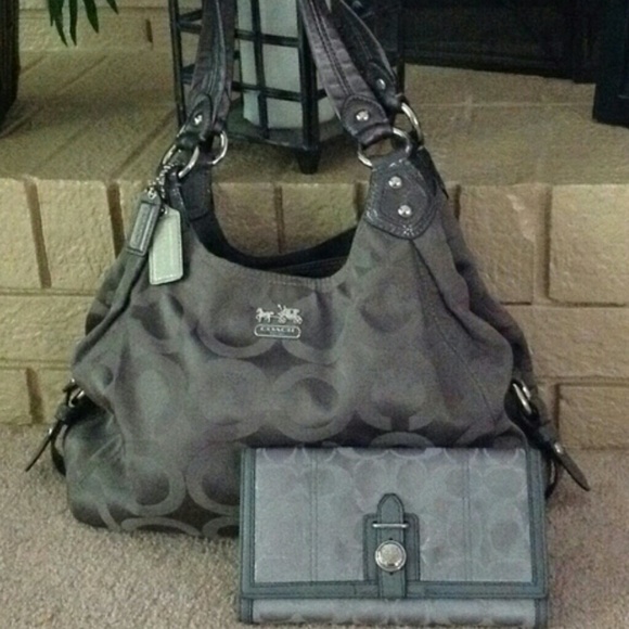 Authentic Gray Coach Purse