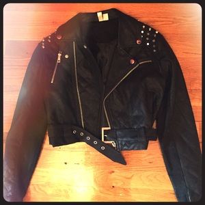 Studded leather Motorcycle jacket