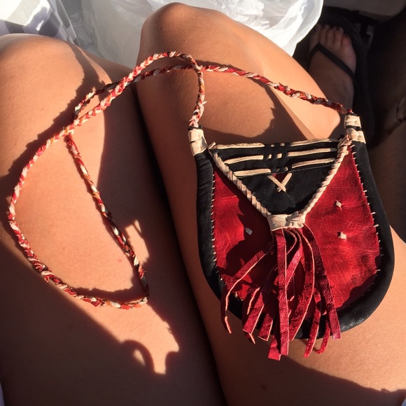 Leather purse from West Africa