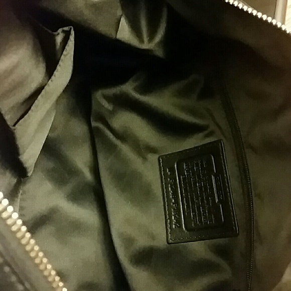 Authentic coach.  Black with signature C pattern. - Picture 5 of 11