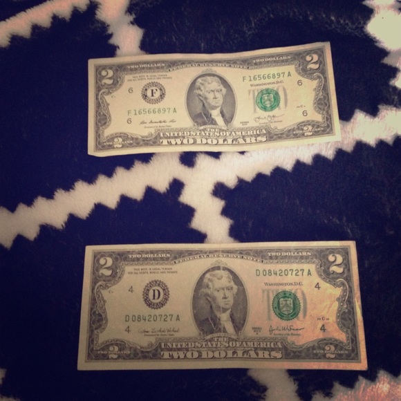 2$ bills