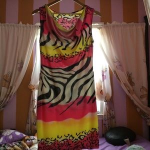 BRAND NEW // Multi Color And Print Dress