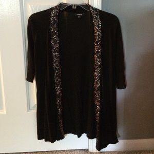 Black cardigan with sparkles