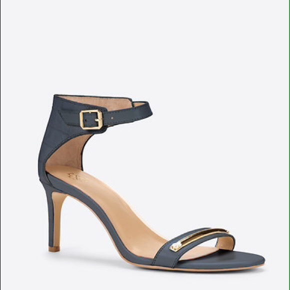 Stunning Navy Leather Strap Sandal High Heel by Ann Taylor 6.5