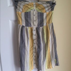Pac Sun Sleeveless yellow and gray striped dress