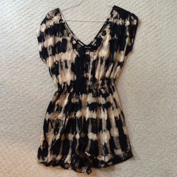 tie dye print Urban Outfitters romper