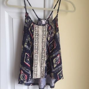 Tribal patterned tank top