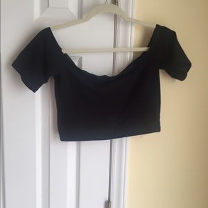 Black crop top from Tobi