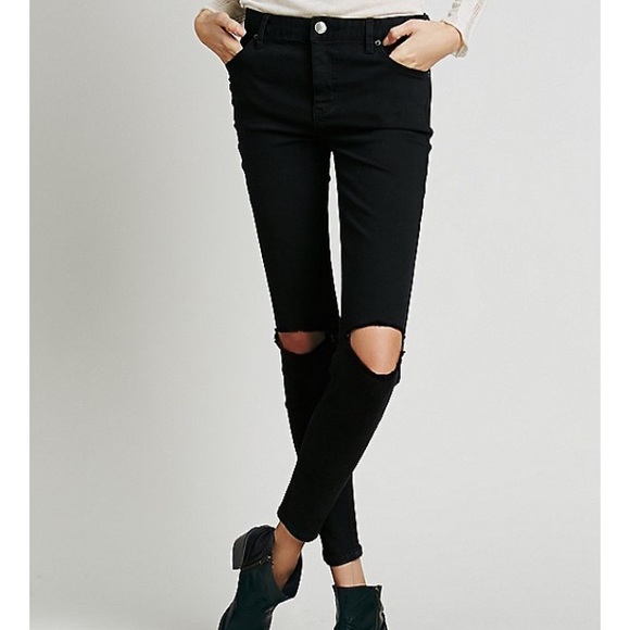 Free People Destroyed Skinny Jeans size 26