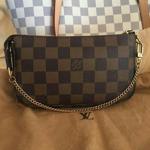 🚫SOLD LOUIS vuitton  mini pouchette ebene