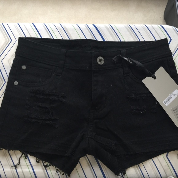 On sale!!!! Black distress denim shorts