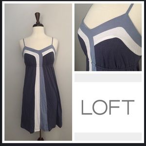 Loft Empire Waist Sun Beach Dress Strap Soft Blue