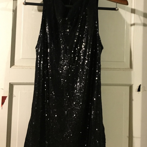 Glittering black sexy and dressy top