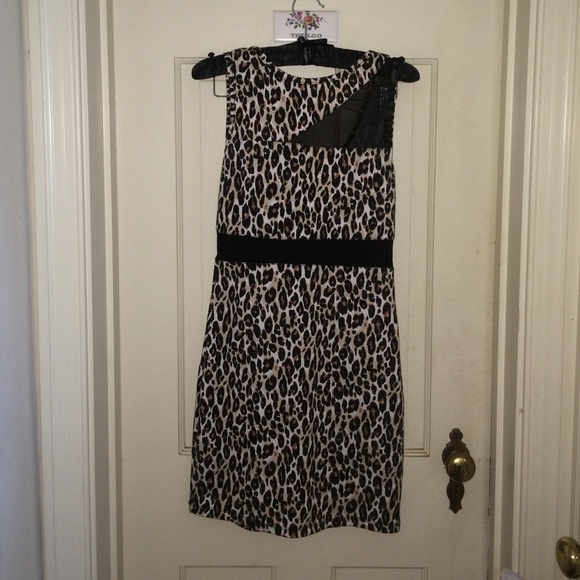 Leopard body con dress