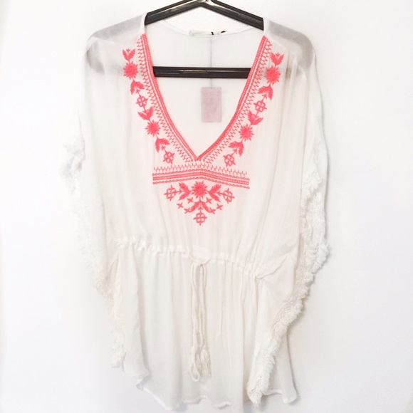 White embroidered tunic