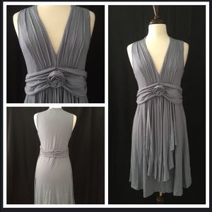 Boston Proper Dress Blue Rose Empire Soft Jersey