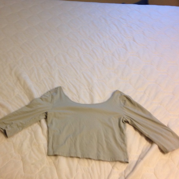 Gray Crop Top