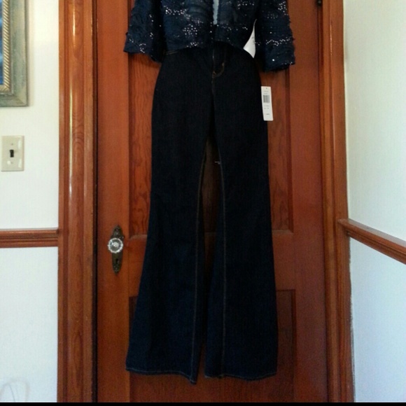 Dark blue "The Rock Star" flare denim jeans SZ 12