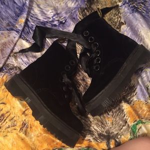 Velvet Doc Martens
