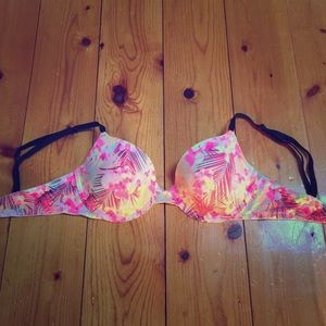 Victoria's Secret pink "tropical floral" bra