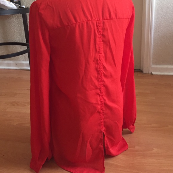 Forever 21 medium sheer red blouse - Picture 2 of 2