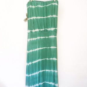 mint tie dye maxi dress