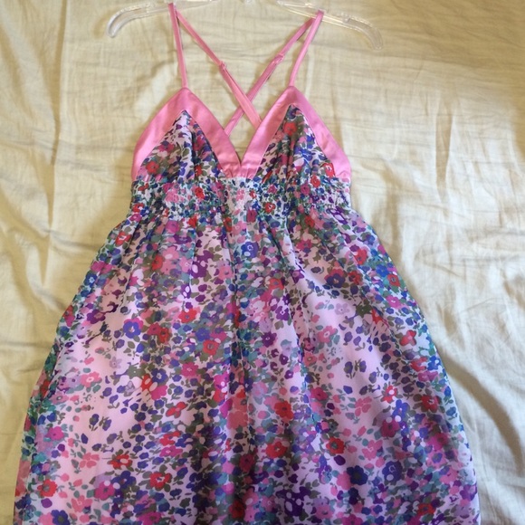 Beautiful pink, floral dress