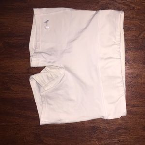 White under armour compression shorts